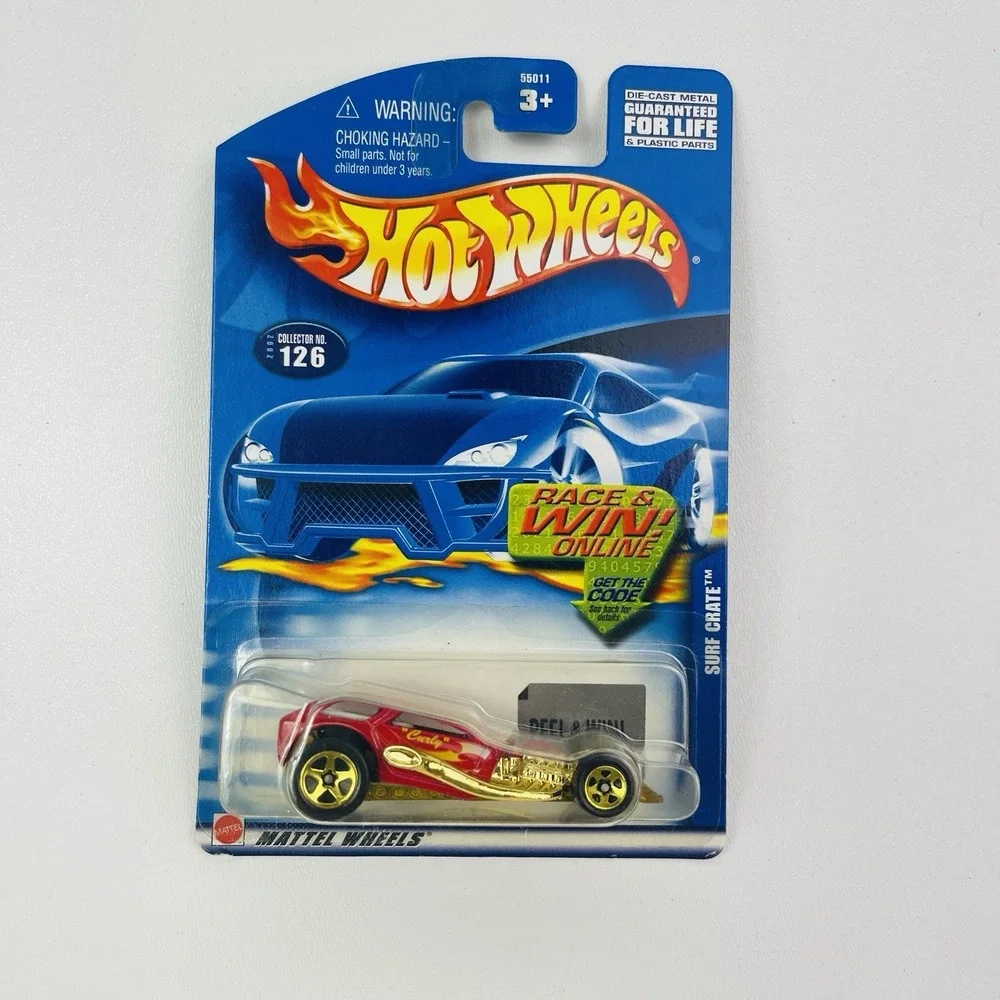 2002 Hot Wheels Mainline Collector 126 Surf Crate Red Hotrod